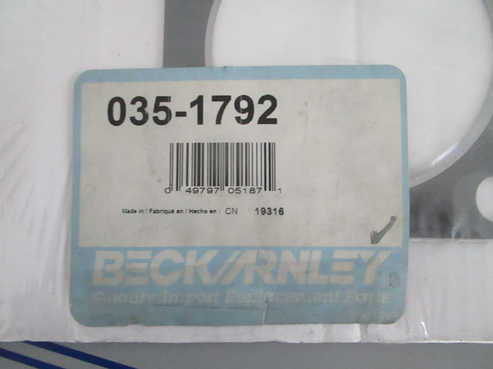*NEW* 0820 Beck Arnley Cylinder Head Gasket 035-1792