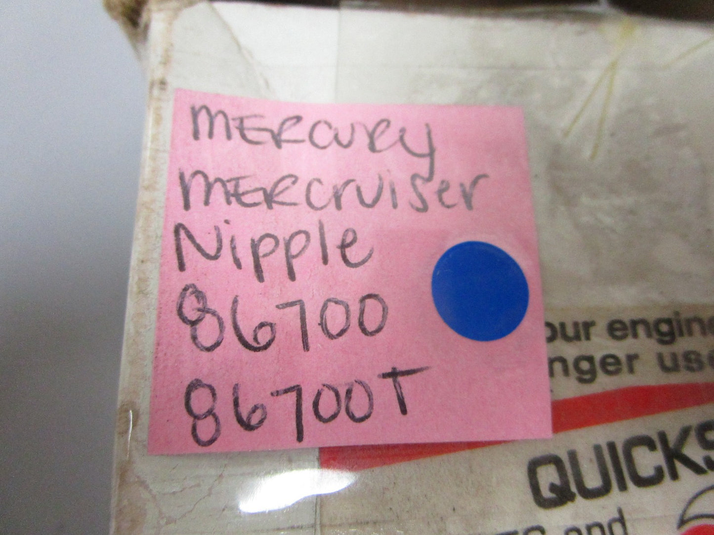 NEW OEM 86700 86700T Mercury Quicksilver Nipple 0720