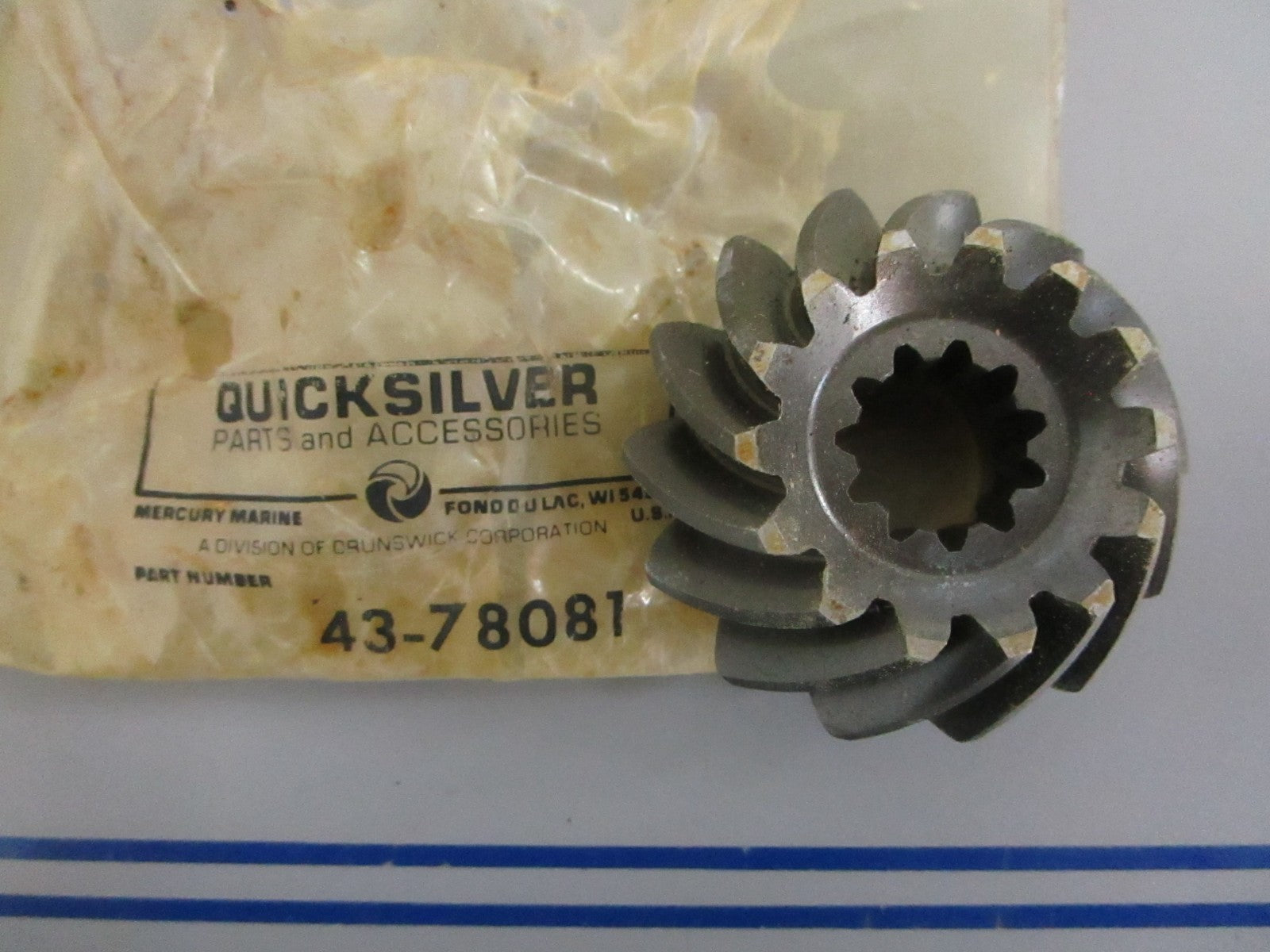 *NEW OEM* 0820 Mercury Quicksilver Pinion Gear 43-78081T1