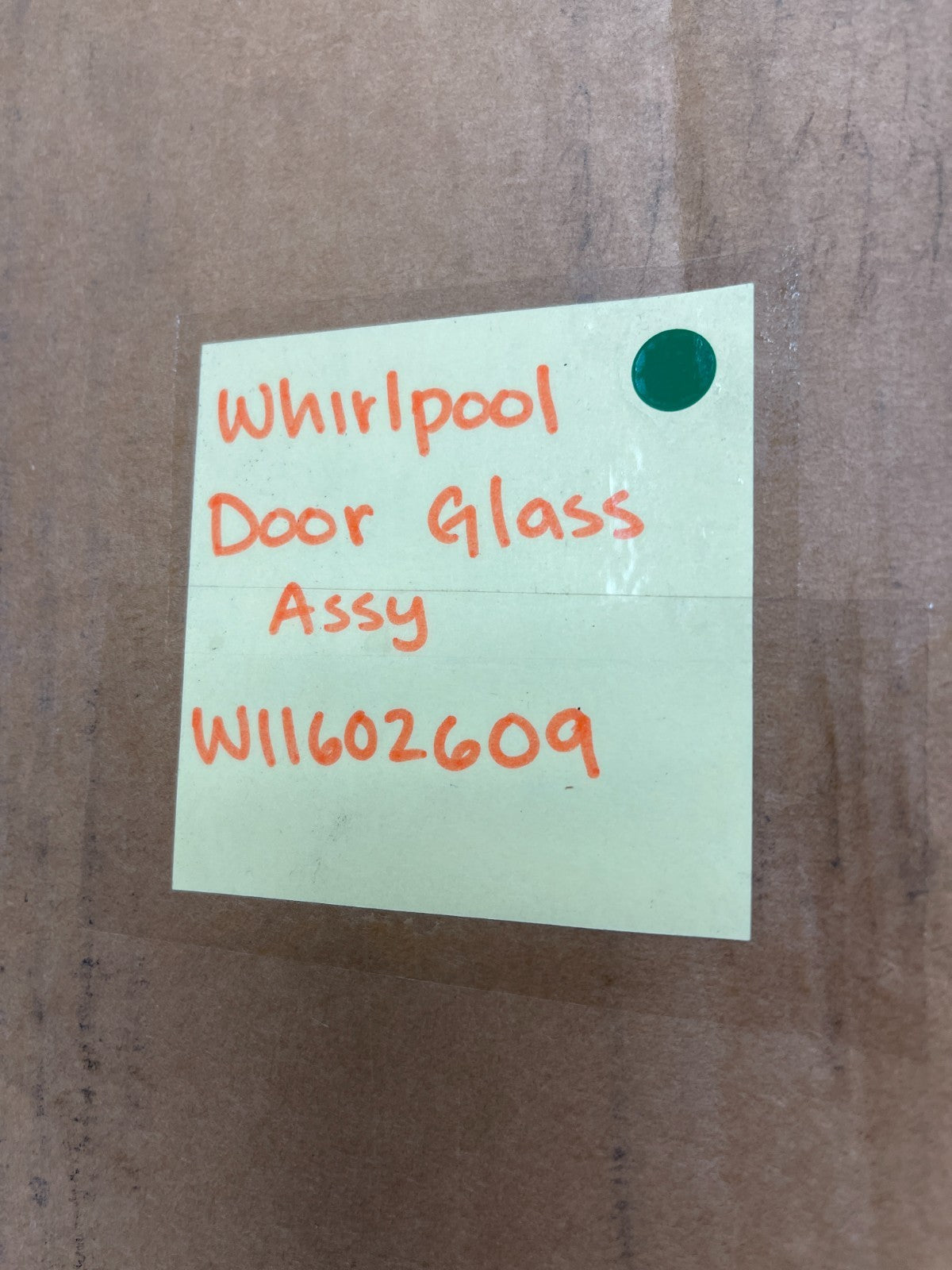 NEW OEM W116602609 Whirlpool Door Glass Assy 0820