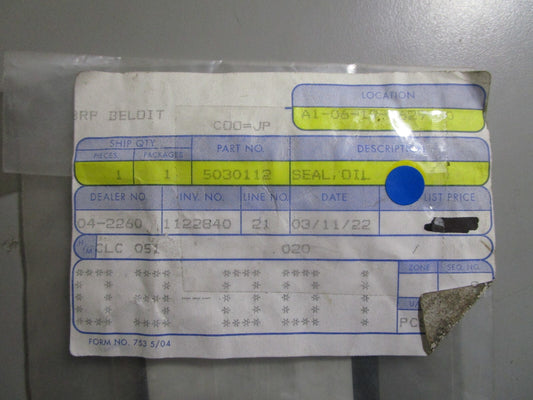 *NEW OEM* 0810 OMC Johnson Evinrude Oil Seal 5030112