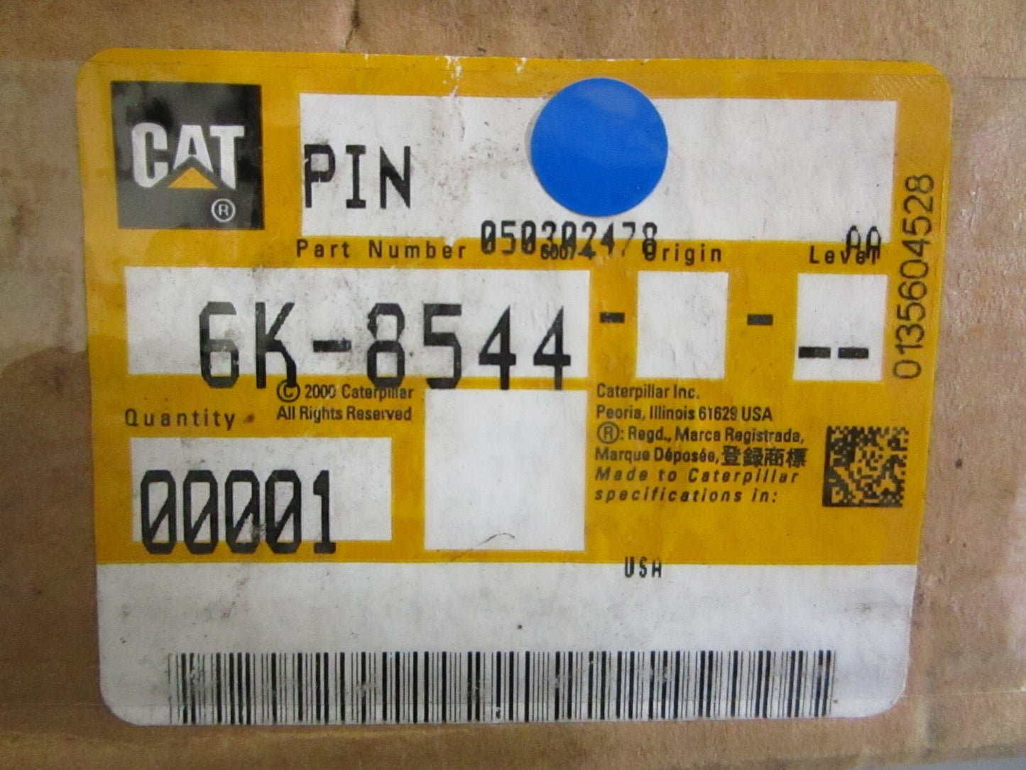 *NEW OEM* 0820 CAT Pin 6K-8544