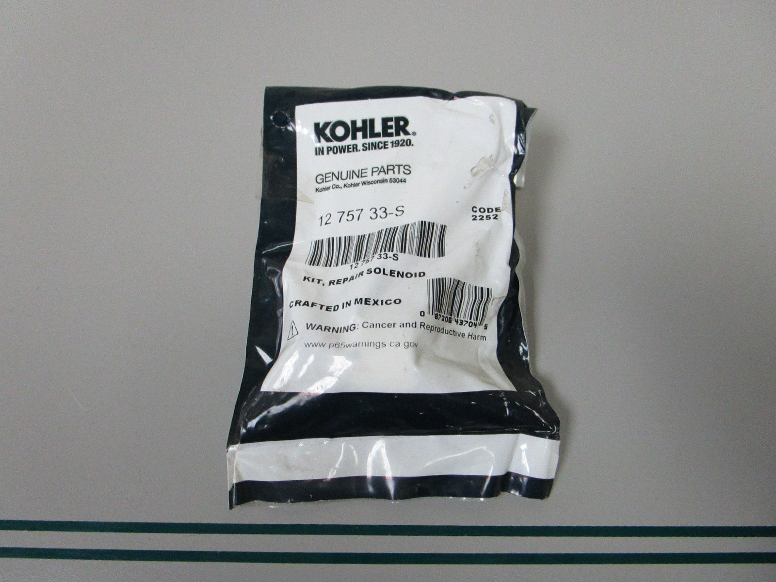 NEW OEM 12 757 33-S Kohler Solenoid Repair Kit 0810