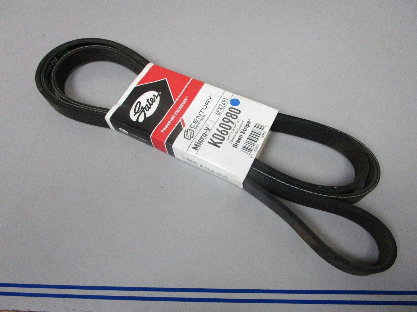NEW K060980 Gates Micro-V Green Stripe 13/16" x 98 ⅝" Serpentine Belt 0720