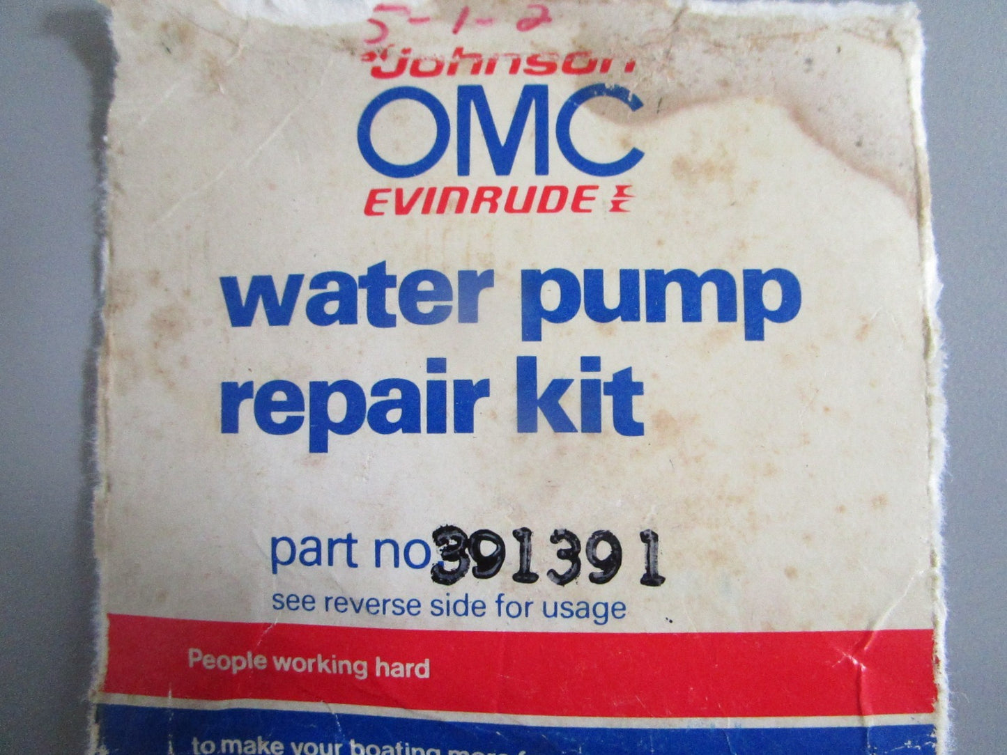 OMC NEW OEM Water Pump Kit 391391 Johnson Evinrude 5.5 6 7.5HP 1954-1979 NOS 082
