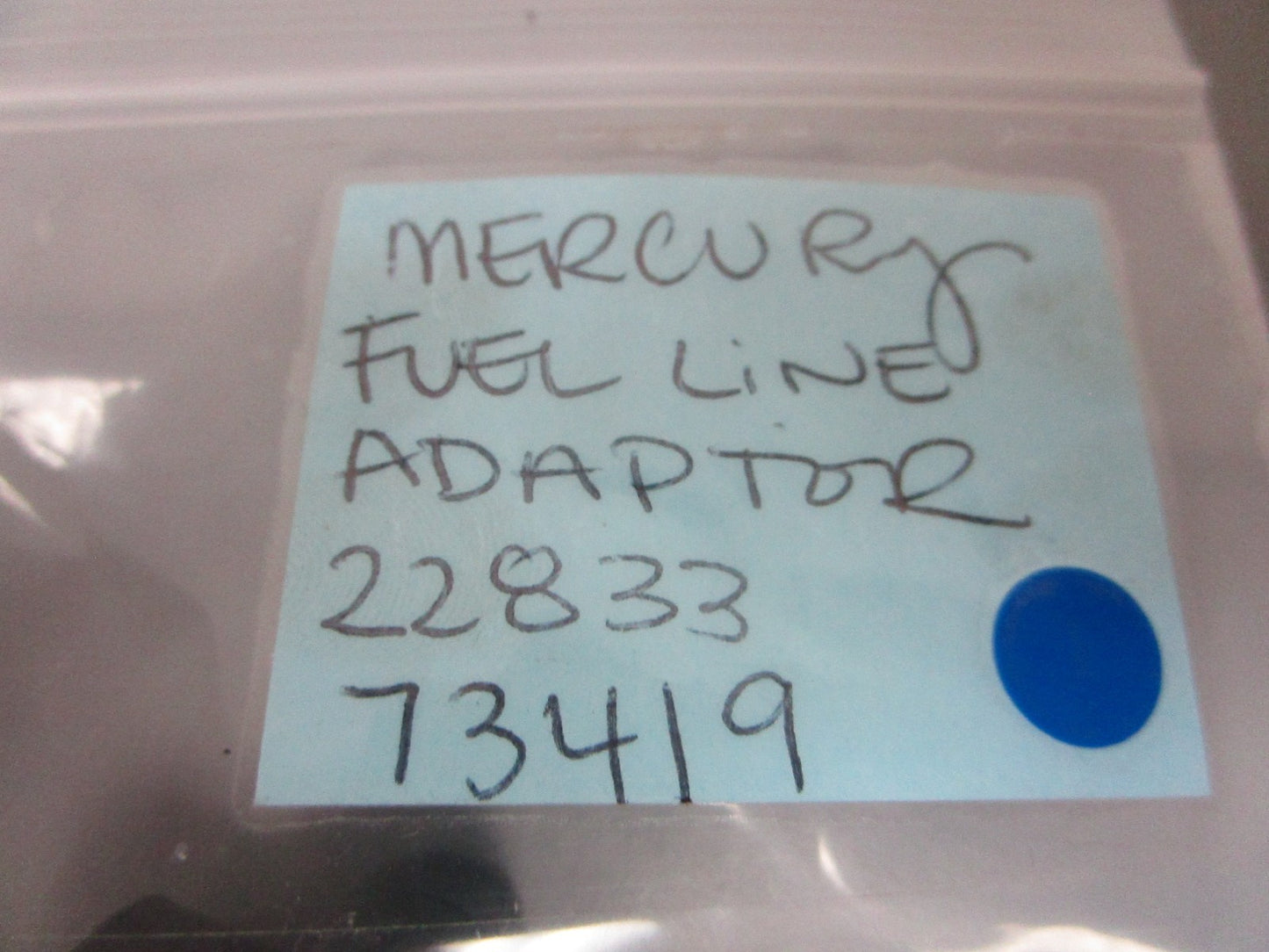*NEW OEM* 0720 Mercury Quicksilver Fuel Line Adaptor 22833 73419