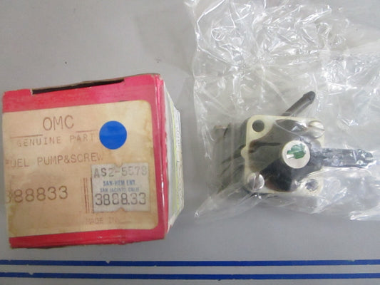 *NEW OEM* 0810 OMC Johnson Evinrude Fuel Pump & Screw 388833 0388833