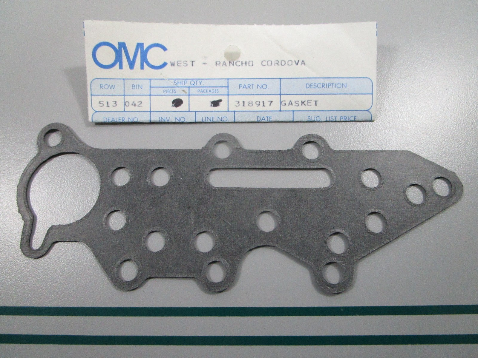 NEW OEM 318917 0318917 OMC Johnson Evinrude Gasket 0810
