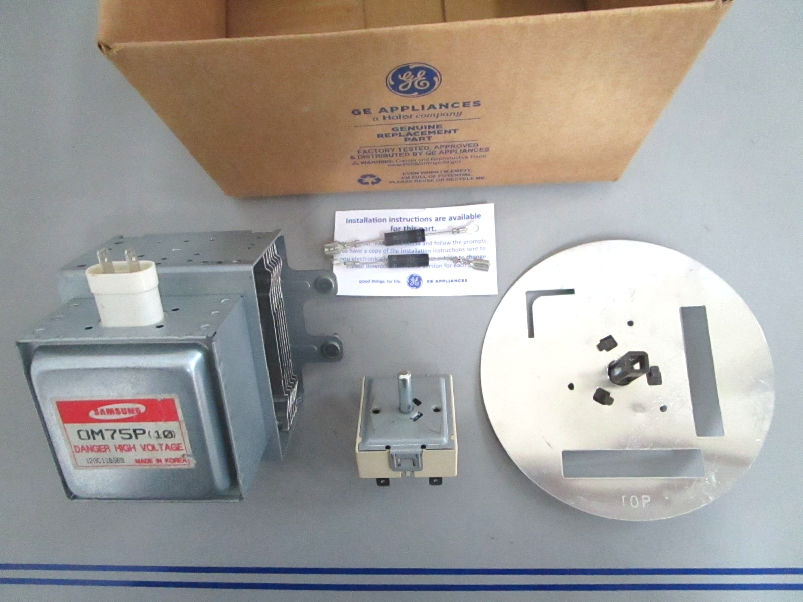 *NEW OEM* 0820 GE Microwave Magnetron & Stirrer WB49X10226