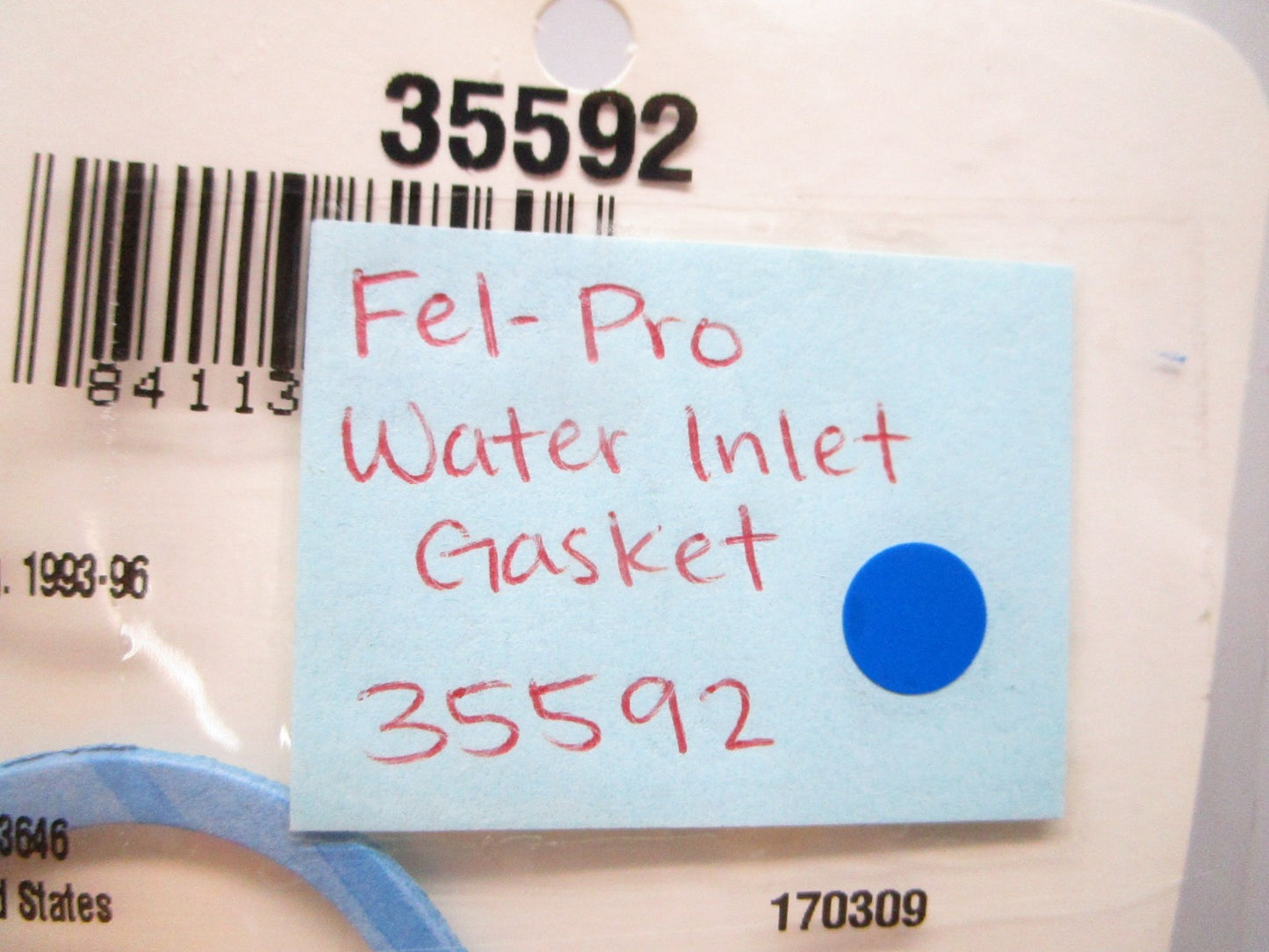 *NEW* 0810 Fel-Pro Water Intlet Gasket 35592
