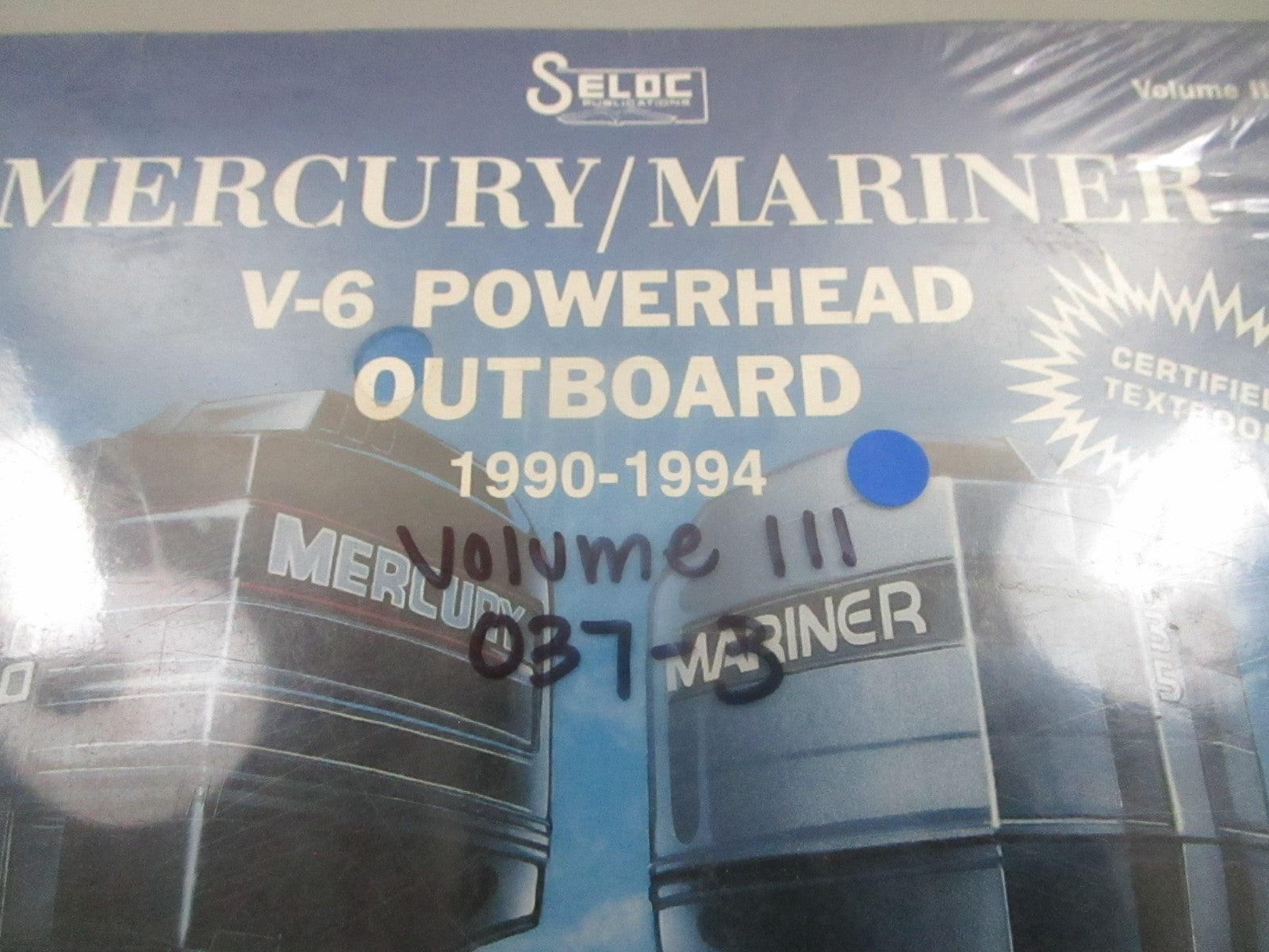 *NEW OEM* 0720 Mercury Mariner 1990- 1994 V6 Powerhead Outboard Volume III 037-3
