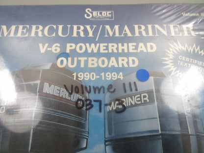 *NEW OEM* 0720 Mercury Mariner 1990- 1994 V6 Powerhead Outboard Volume III 037-3
