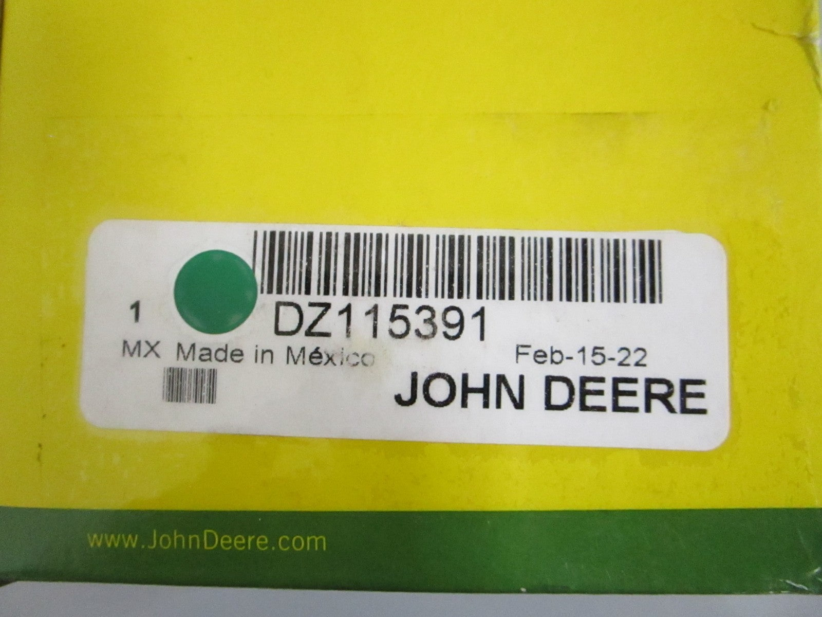 John Deere DZ115391 Primary Fuel Filter Element 6 Inch Diesel NEW OEM 0820