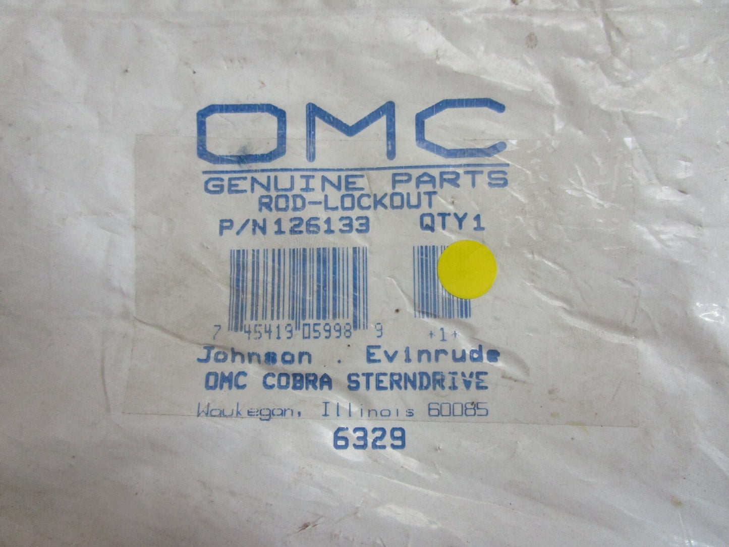 *NEW OEM* 0820 OMC Johnson Evinrude Lockout Rod 126133 0126133