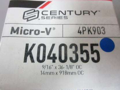 NEW K040355 Gates Micro-V 9/16" x 36 ⅛" Serpentine Belt 0720