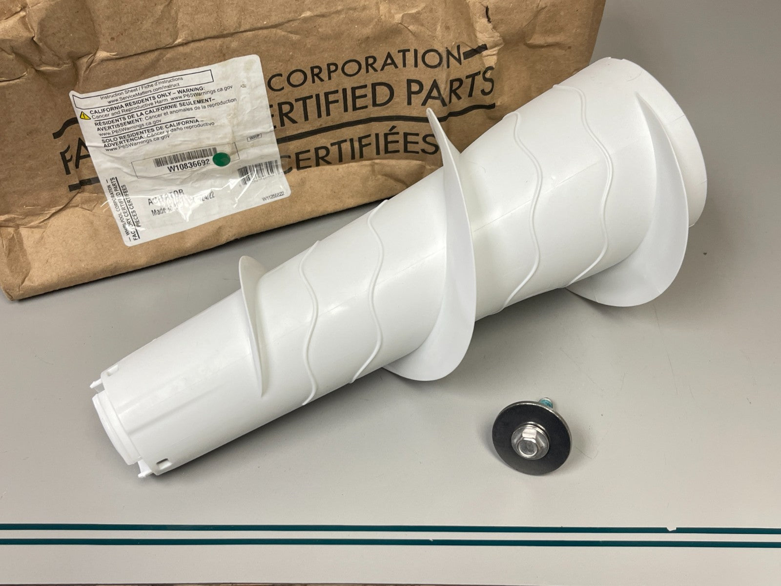 Whirlpool NEW OEM Top Load Washer Upper Agitator W10836692 Maytag Kenmore 0720