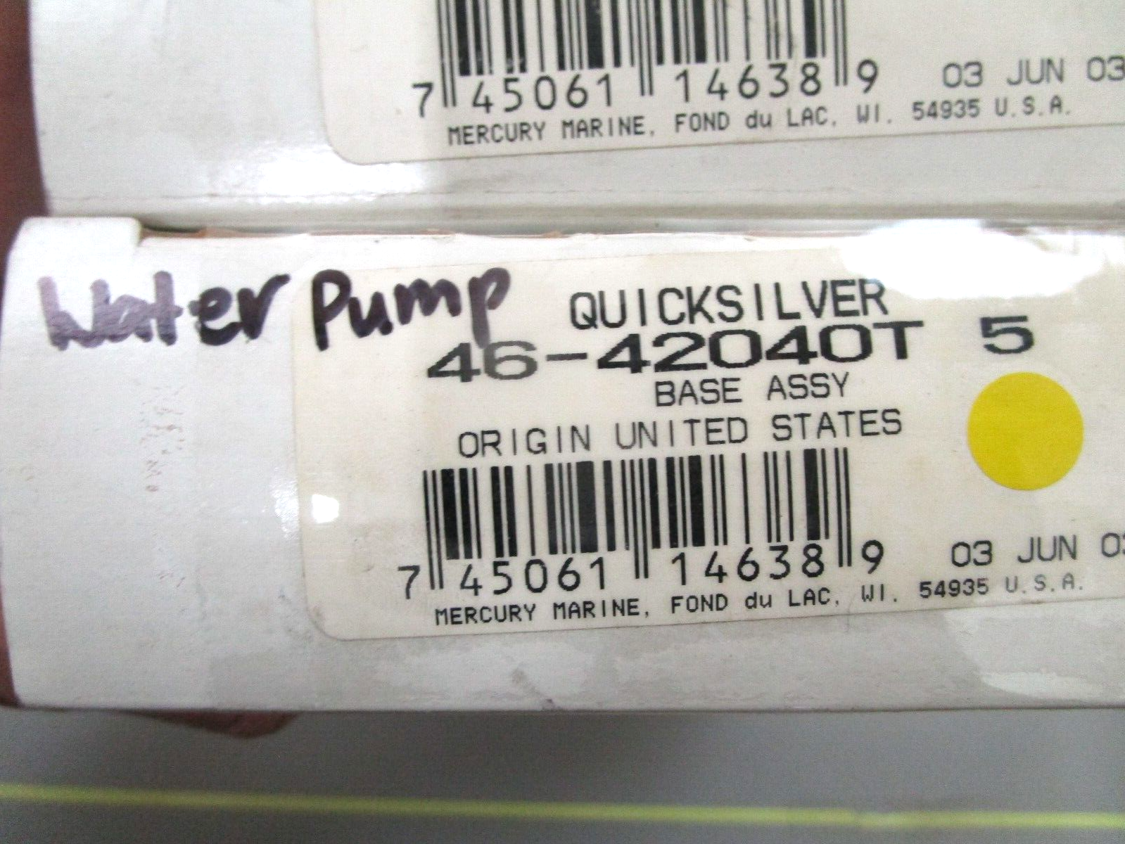 *NEW OEM* 0750 Mercury Quicksilver  WATER PUMP BASE ASSY 46-42040T 5
