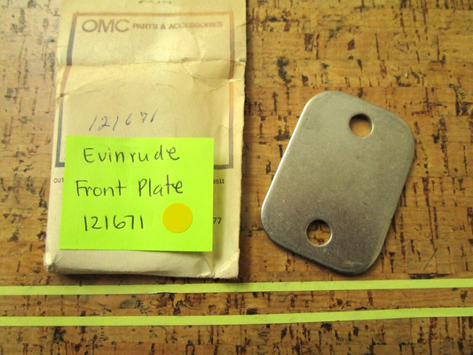 *NEW OEM* 0810 OMC Johnson Evinrude Front Plate 121671 0121671