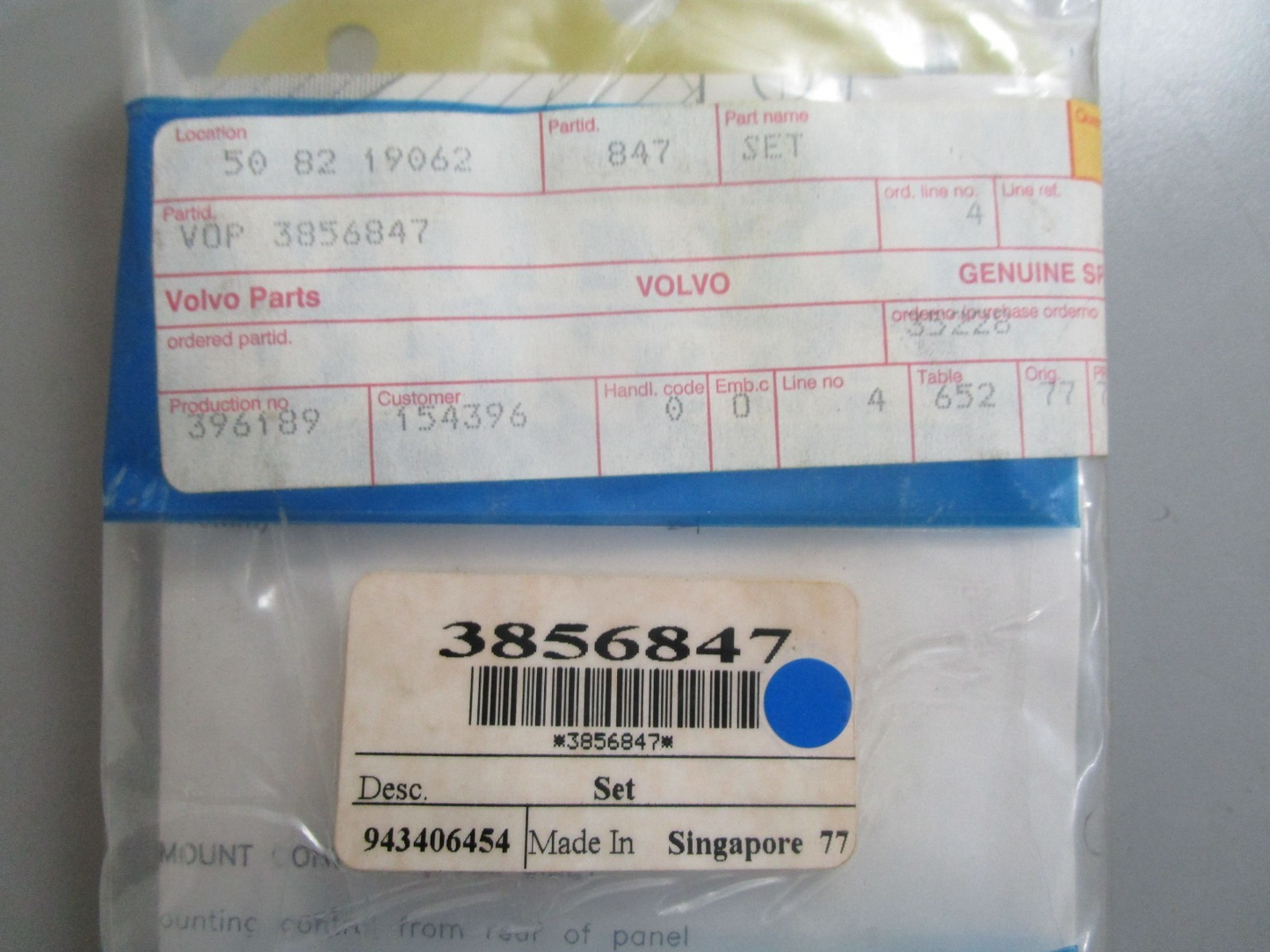 *NEW OEM* 0770 Volvo Penta Set 3856847
