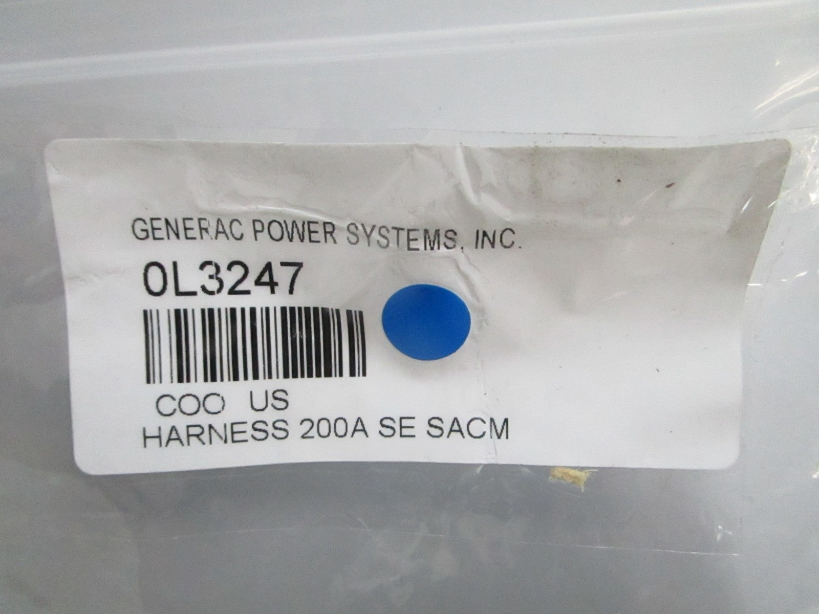 *NEW OEM* 0820 Generac 200AMP SE SACM Harness 0L3247