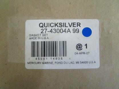 *NEW OEM* 0820 Mercury Quicksilver Gasket Set 27-43004A99