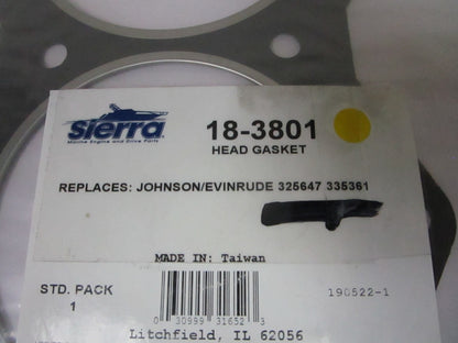 *NEW* 0720 Sierra Head Gasket 18-3801 Replaces: OMC Evinrude 325647 335361
