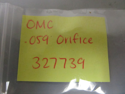 *NEW OEM* 0720 OMC Johnson Evinrude  .059 Orifice 327739 0327739