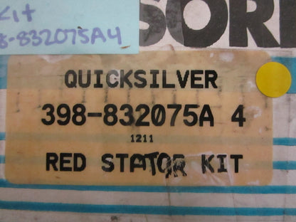 NEW OEM 398-832075A4 Mercury Quicksilver Red Stator Kit 0820