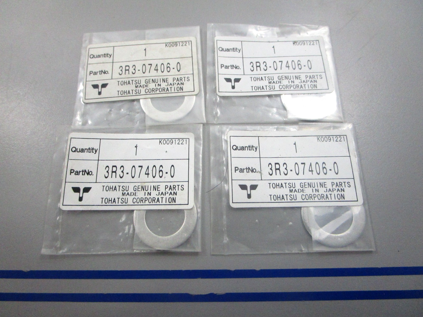 NEW OEM (LOT OF 4) 3R3-07406-0 3R3074060 Tohatsu Washer 0810