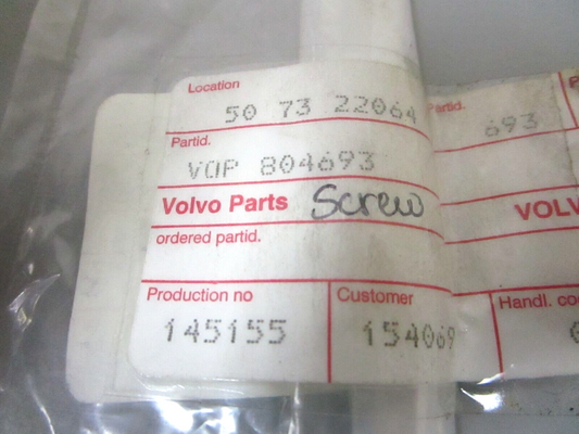 *NEW OEM* (LOT OF 2) 0750 Volvo Penta SCREW 804693