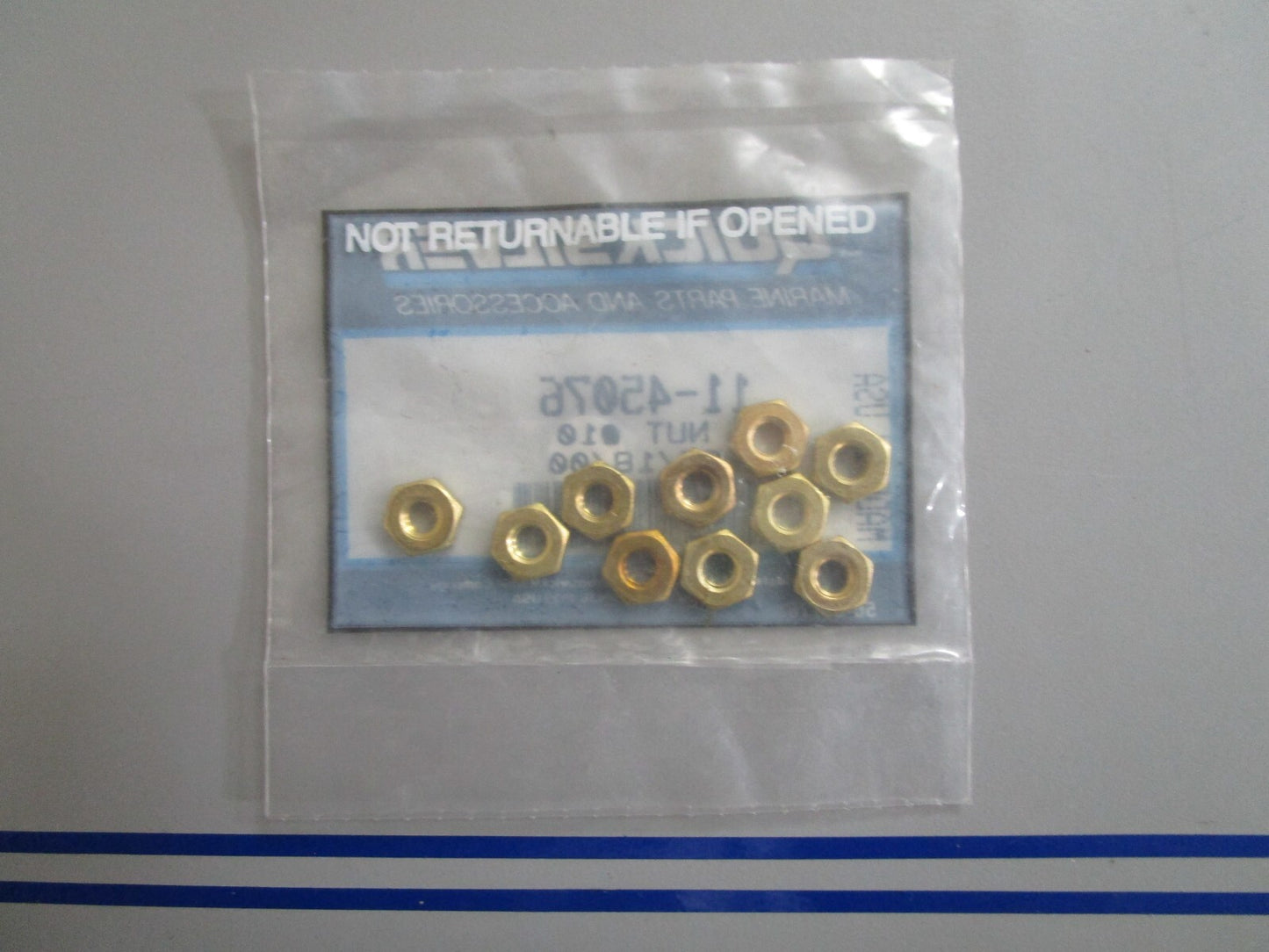 *NEW OEM* (LOT OF 10) 0720 Mercury Quicksilver Nut 11-45076