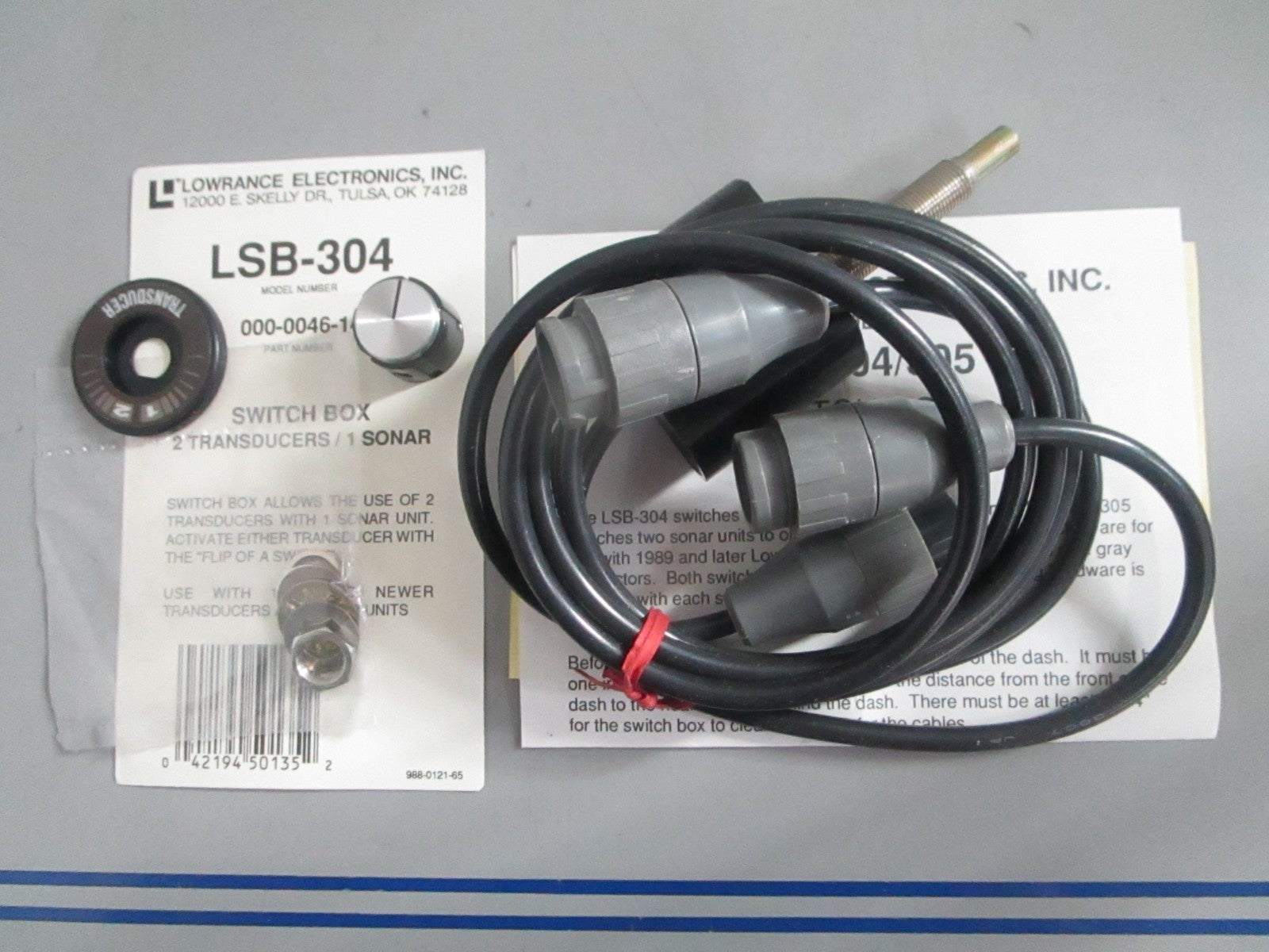 NEW OEM LSB-304 000-0046-14 Lowrance Transducer & Sonar Kit 0820
