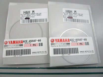 NEW OEM (LOT OF 2) 6CF-45587-60-00 Yamaha (T:0.50mm) Shim 0810