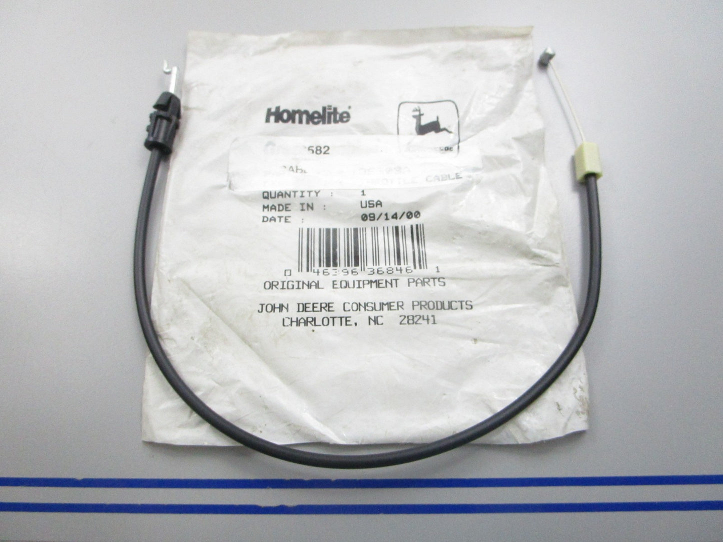 NEW OEM 06603A John Deere Homelite Throttle Cable 0810