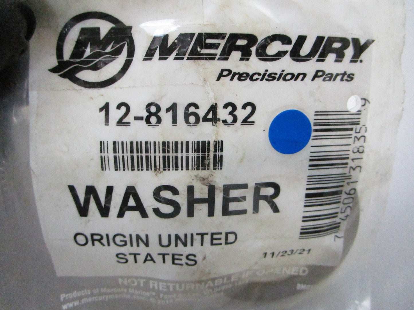 *NEW OEM* 0810 Mercury Quicksilver Cupped Washer 12-816432