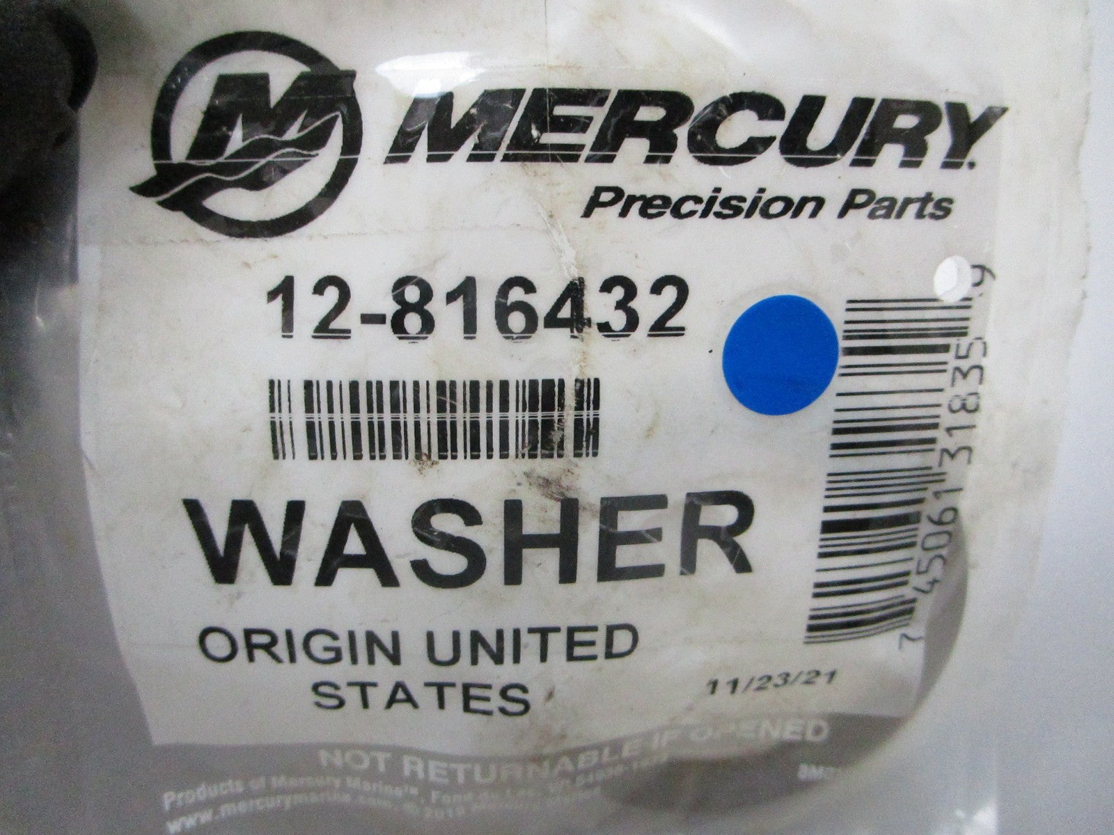 *NEW OEM* 0810 Mercury Quicksilver Cupped Washer 12-816432