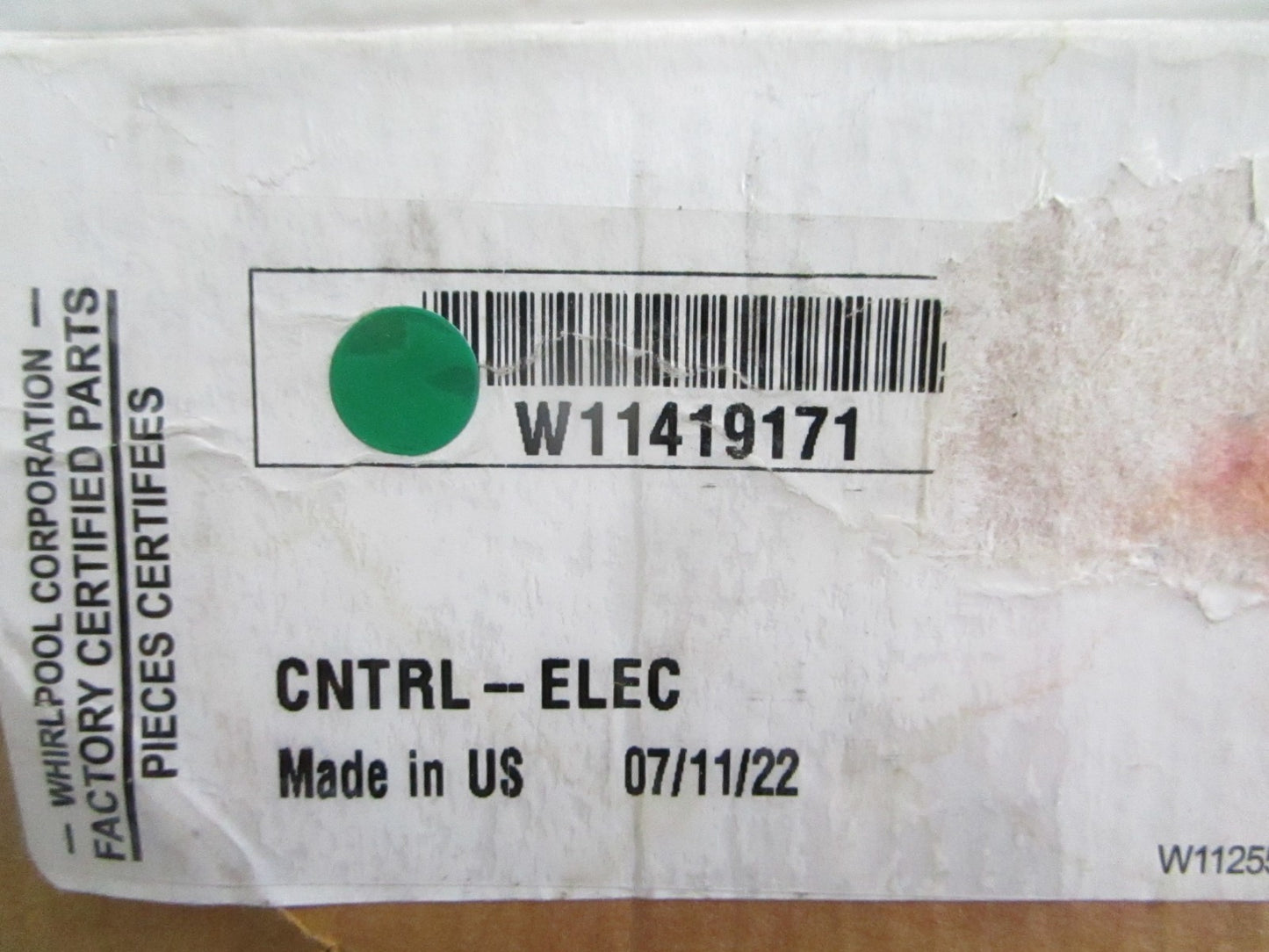 Whirlpool NEW OEM Washer Electronic Control Board W11419171 NOS Part 0820