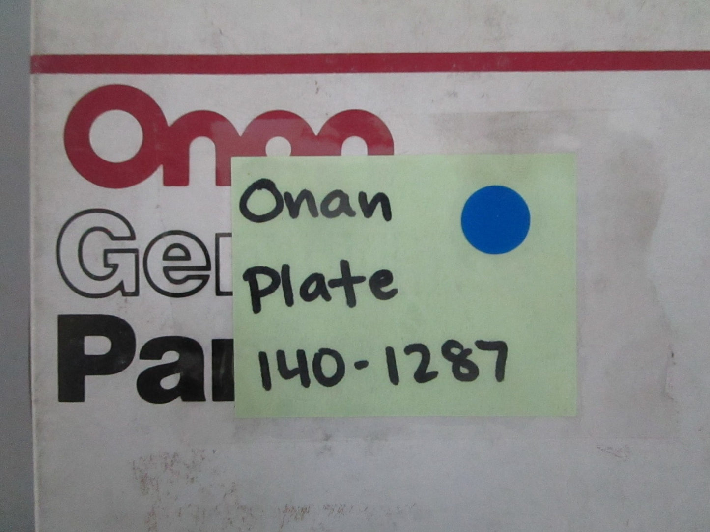 *NEW OEM* 0820 Onan Plate 140-1287
