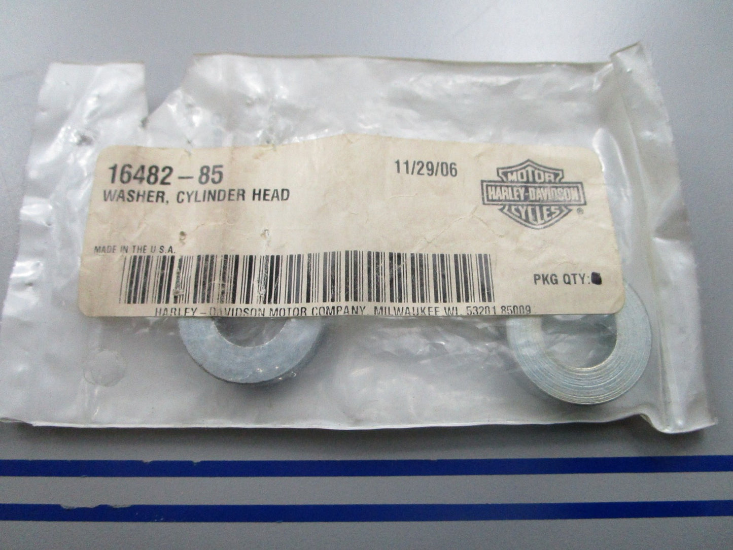 *NEW OEM* (LOT OF 2) 0810 Harley Davidson Cylinder Head Washer 16482-85