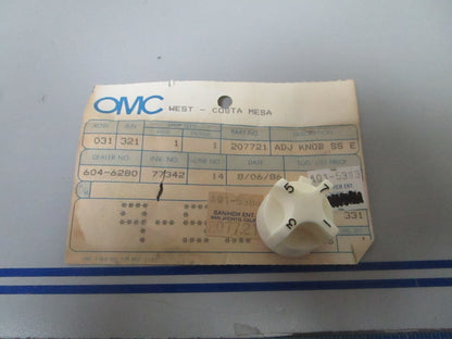 *NEW OEM* 0810 OMC Johnson Evinrude Adjustment Knob 207721 0207721