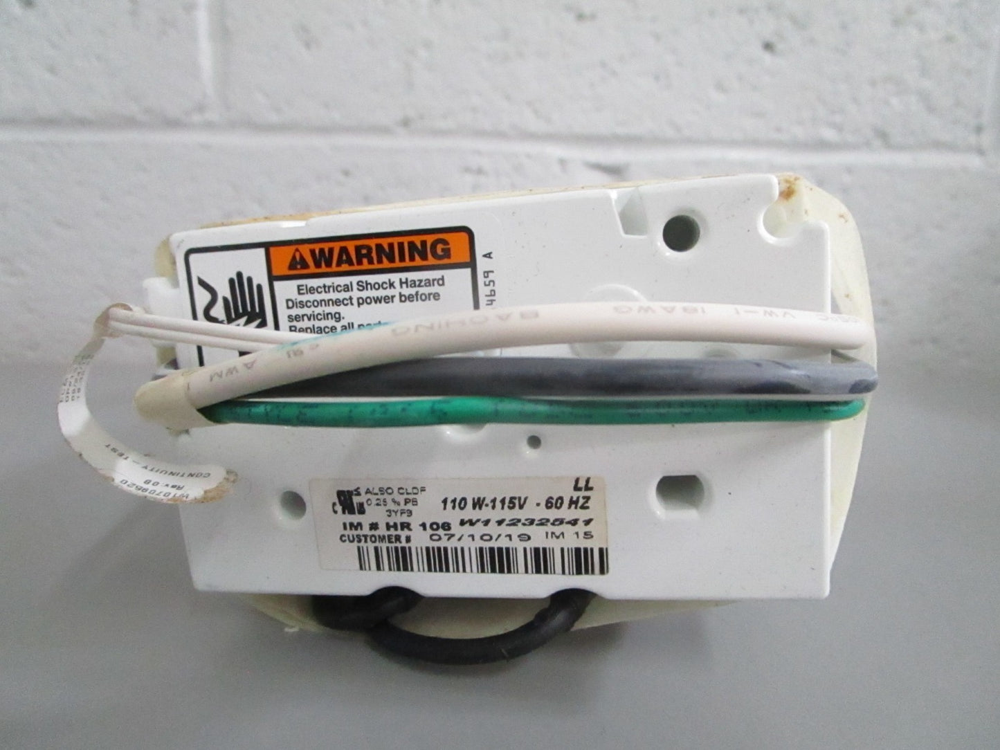 Whirlpool NEW OEM Refrigerator Ice Maker Assembly W11294907 NOS Genuine 0820