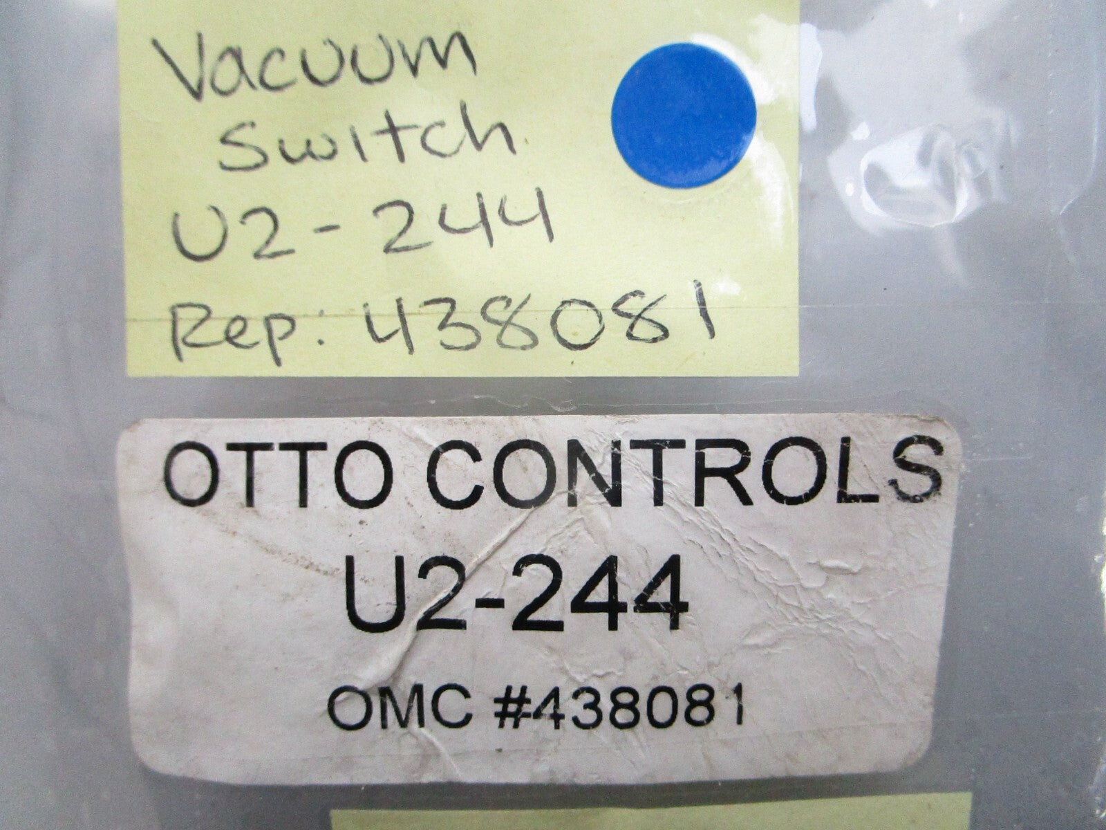*NEW* 0820 Otto Controls Vacuum Switch U2-244 Replaces: OMC 438081
