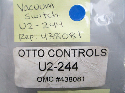 *NEW* 0820 Otto Controls Vacuum Switch U2-244 Replaces: OMC 438081