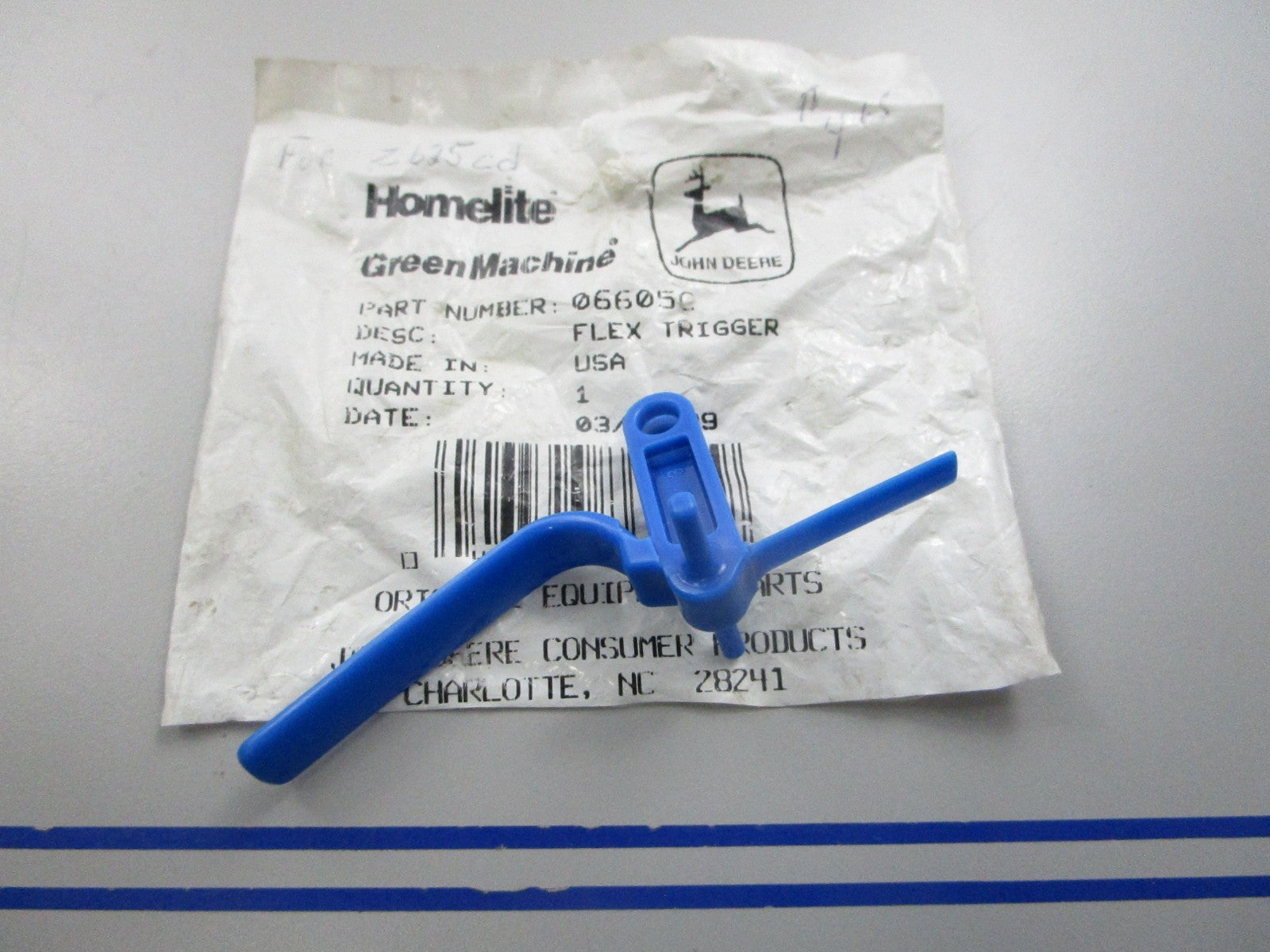 NEW OEM 06605C John Deere Homelite Flex Trigger 0810