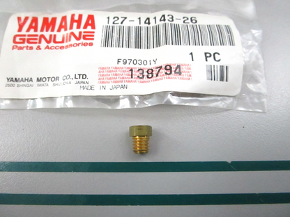 NEW OEM 127-14143-26-00 Yamaha #130 Main Jet 0810