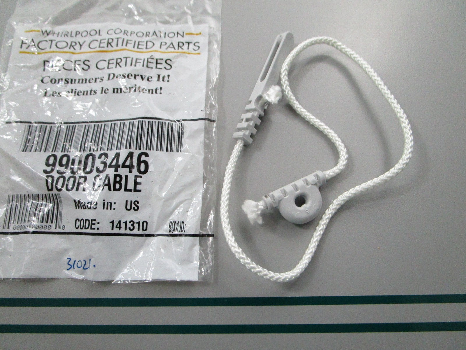 NEW OEM 99003446 Whirlpool Dishwasher Door Cable 0810