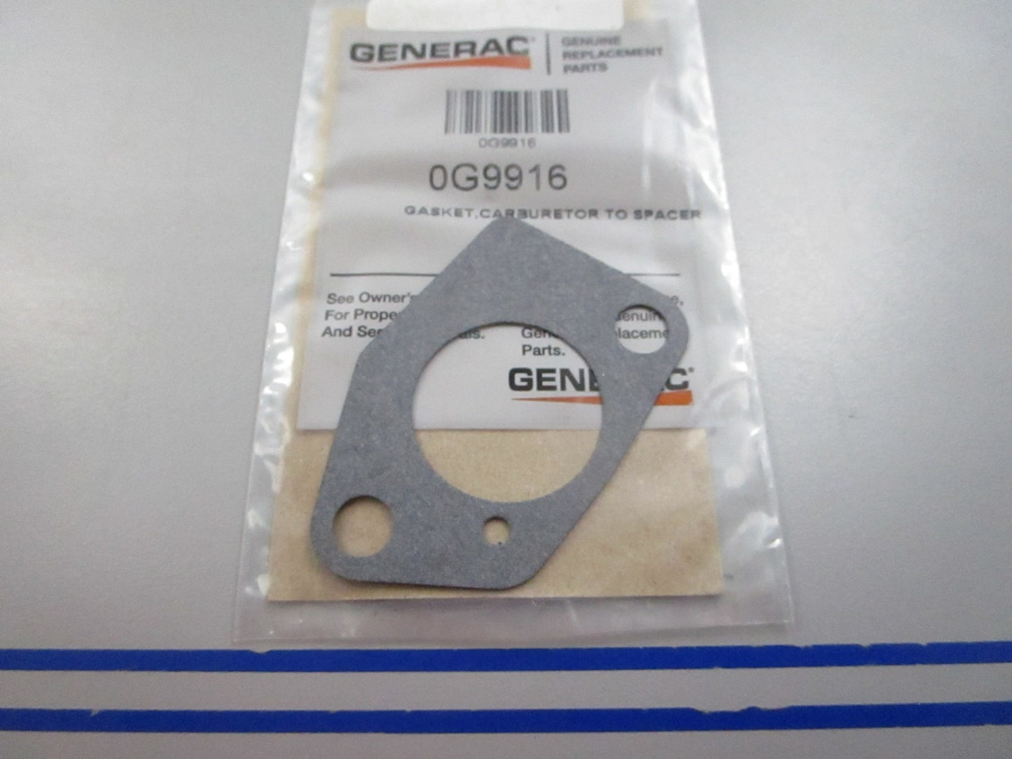NEW OEM 0G9916 Generac Carburetor Spacer Gasket 0810