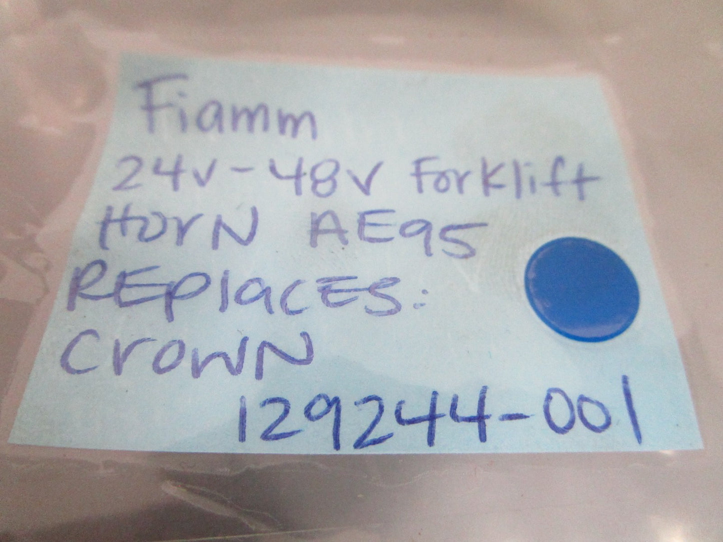NEW AE95 Replaces: Crown 129244-001 Fiamm 24V- 48V Forklift Horn 0720