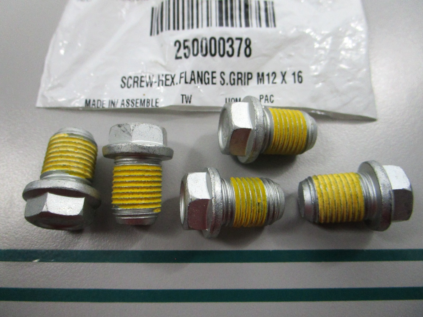 NEW (LOT OF 5) 250000378 Ski-Doo Hex Flanged Screw 0810