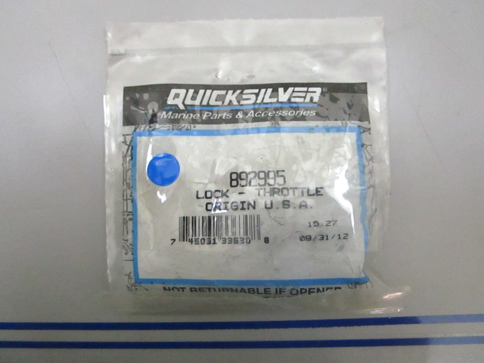 *NEW OEM* 0780 Mercury Quicksilver Throttle Lock 892995